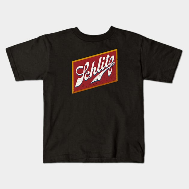 schlitz beer Kids T-Shirt by guyfawkes.art